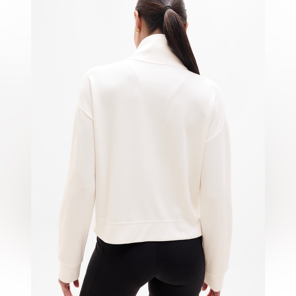 NWOT Athleta Seaside Quarter Zip White | Women’s Size XL - Picture 2 of 10